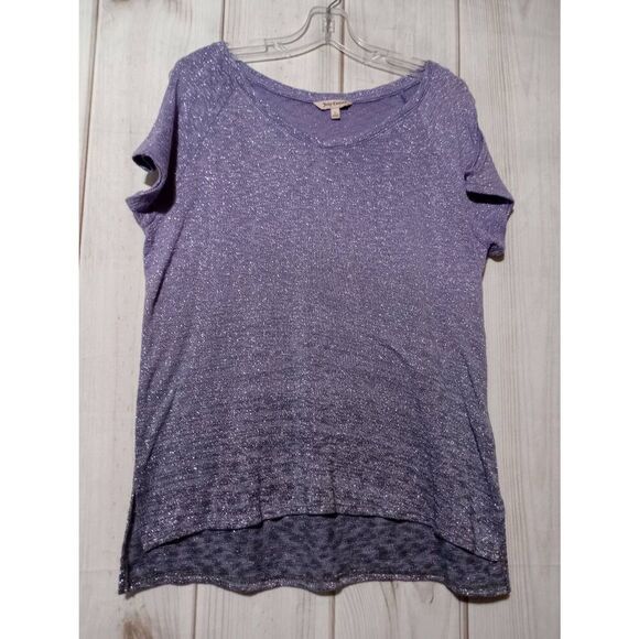 Juicy Couture Shirt Ladies Large Purple Metallic Cold Shoulder‎ Y2K - Picture 1 of 9